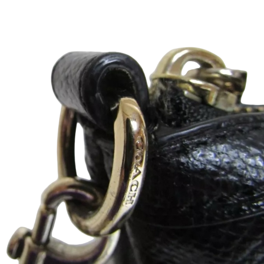 Coach Pleated Leather Tote Navy Blue - Picture 9 of 12
